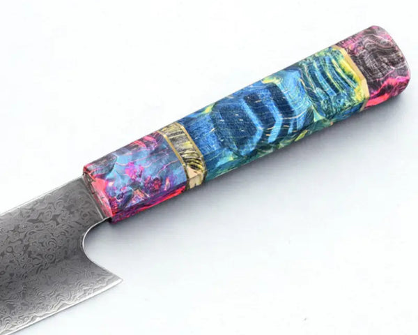 Couteau japonais manche coloré