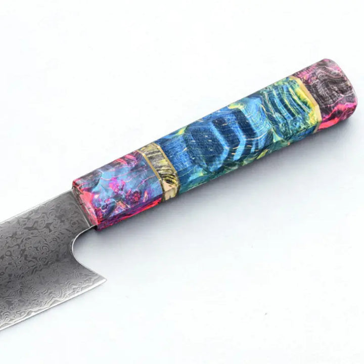 Couteau japonais manche coloré