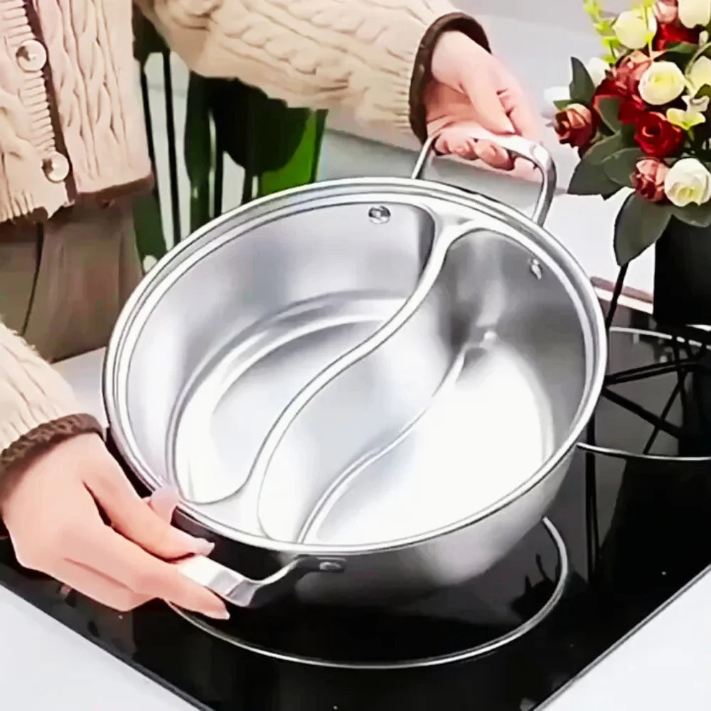 Casserole 2 Compartiments en Inox 316 – La Révolution de la Double Cuisson