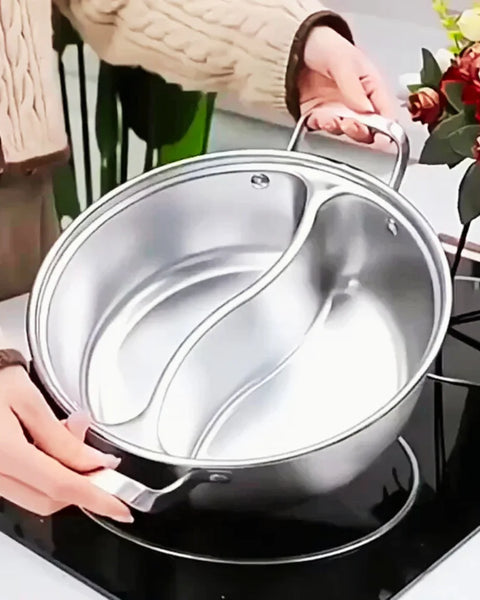 Casserole 2 Compartiments en Inox 316 – La Révolution de la Double Cuisson