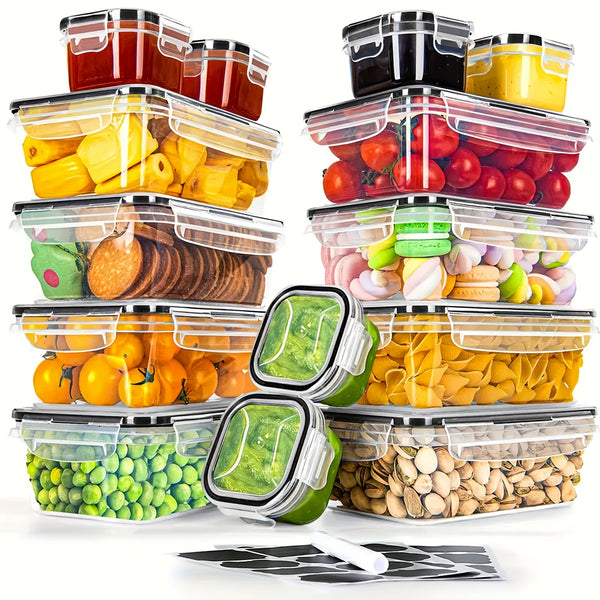 Airtight Lunch Box Set – 14 or 26 Containers + Lids