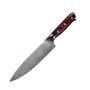 Damascus steel chef's knife: rosewood handle