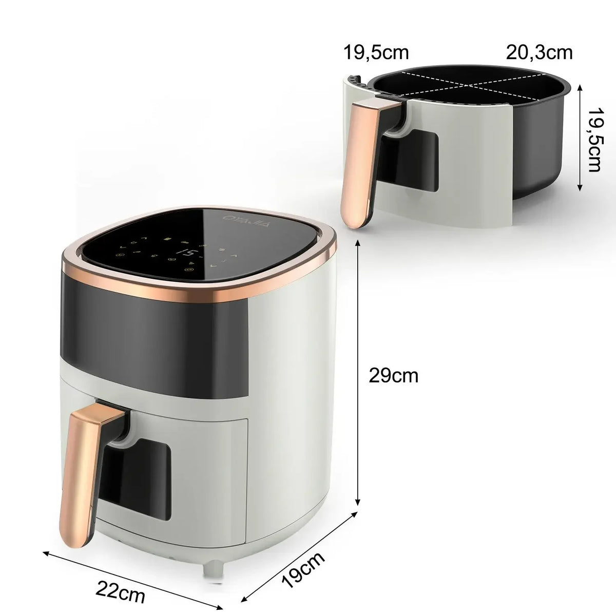 4L AirFryer – 8 Programs, 1800W | Healthy Cooking