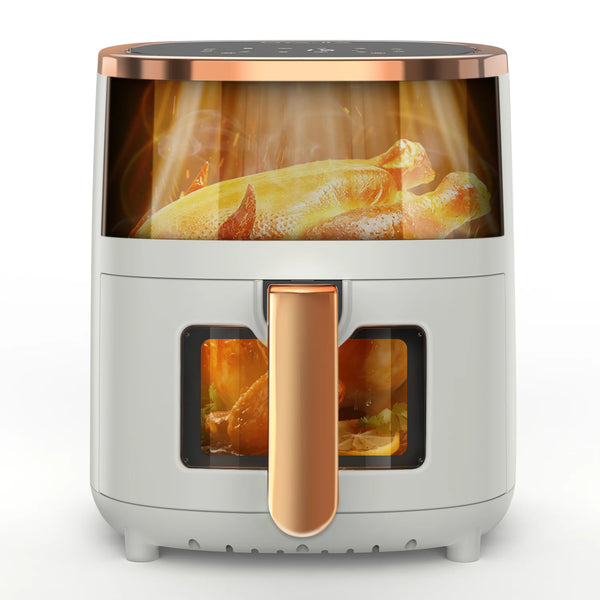 Air fryer blanc sur fond blanc