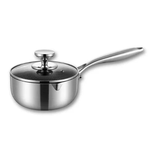Casserole Inox sûr fond blanc