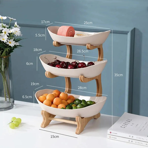 Corbeilles de rangement beiges avec taille.