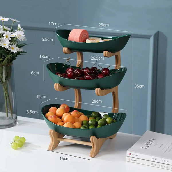 Corbeilles de rangement vertes avec taille.