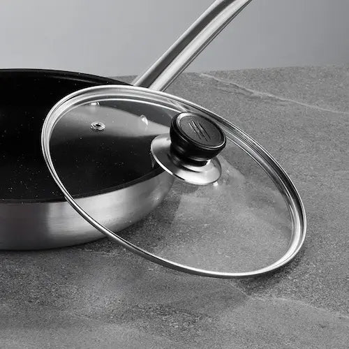 Universal Tempered Glass Lid with Vertical Handle