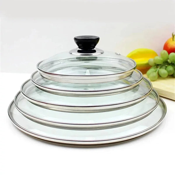 Universal Tempered Glass Lid with Vertical Handle