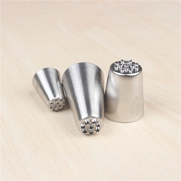 3 douilles inox présentation sur bois 