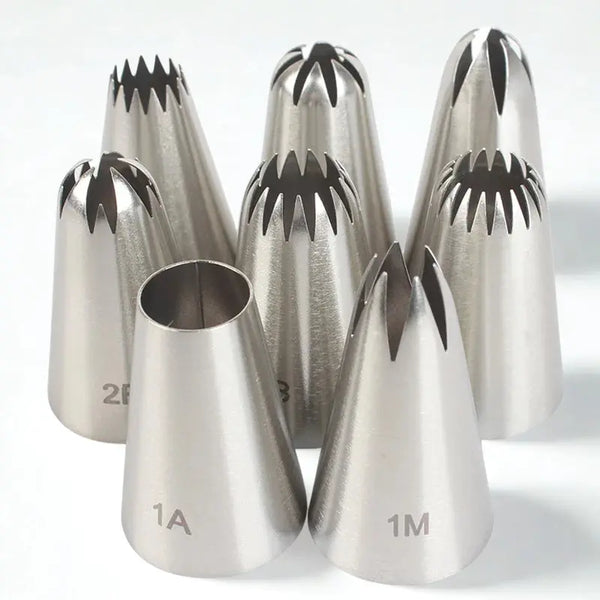 Douilles en inox sur fond blanc