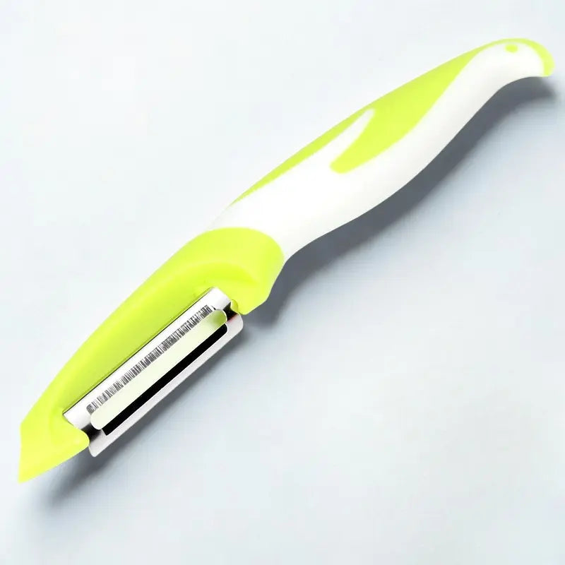 Éplucheur de cuisine en inox et silicone