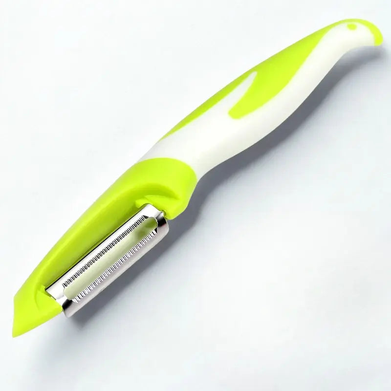 Éplucheur de cuisine en inox et silicone