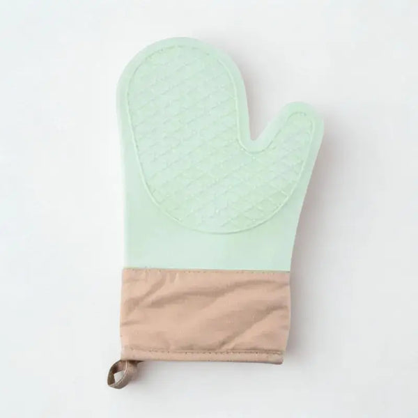 Gant turquoise sur fond blanc