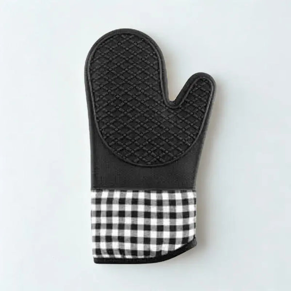Gant noir sur fond blanc