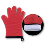 Gants rouges sur fond blanc