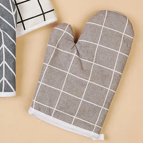 Gant de four couleur taupe