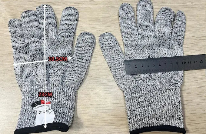 Gants de cuisine anti-coupures et dimensions