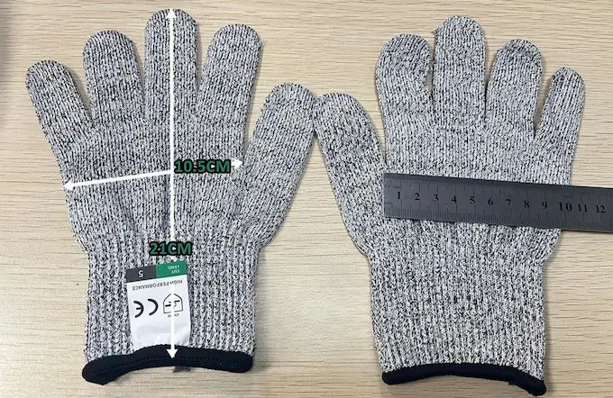 Gants de cuisine anti-coupures et dimensions