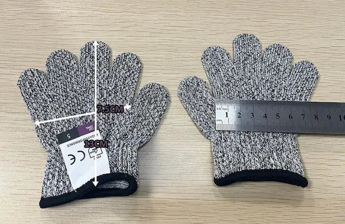 Gants de cuisine anti-coupures et dimensions