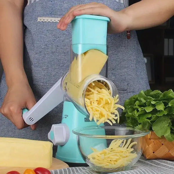 Mandoline à manivelle sécurisée : Cuisinez sans risque