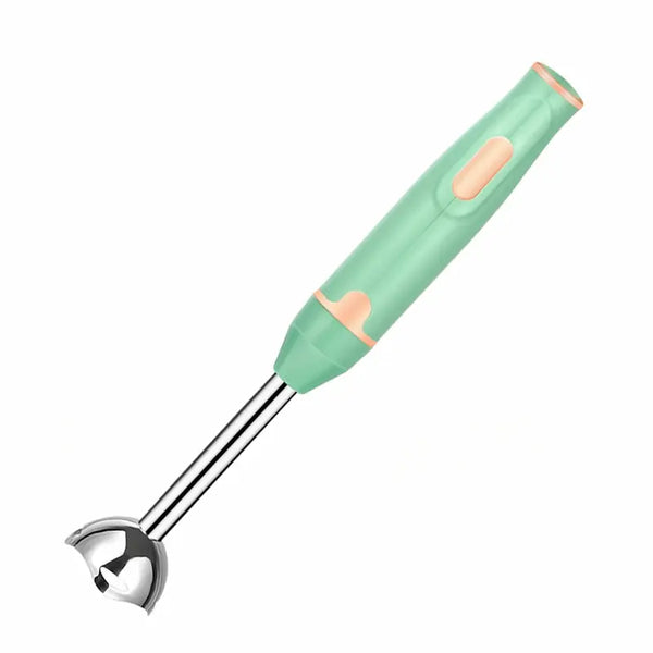 Mixeur turquoise sûr fond blanc