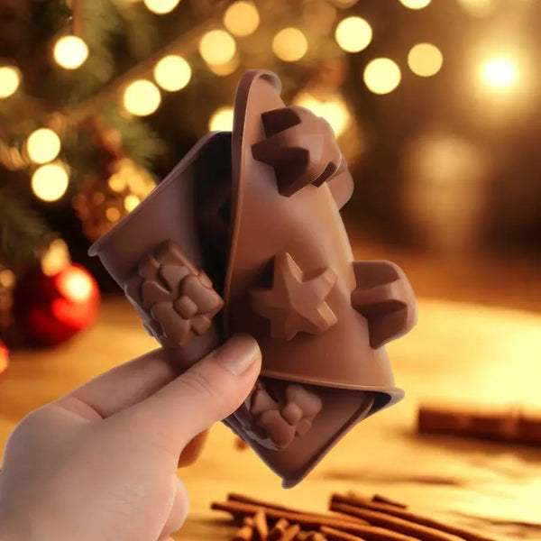 Moule en Silicone de Noël sûr fond lumineux 