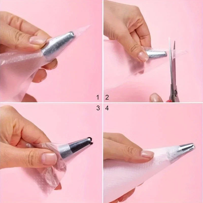 Démonstration 4 étapes mise en place poche a douille