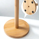 Porte-rouleau en Bois avec zoom sur le pied