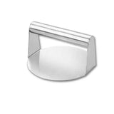 Presse a steak inox sur fond blanc