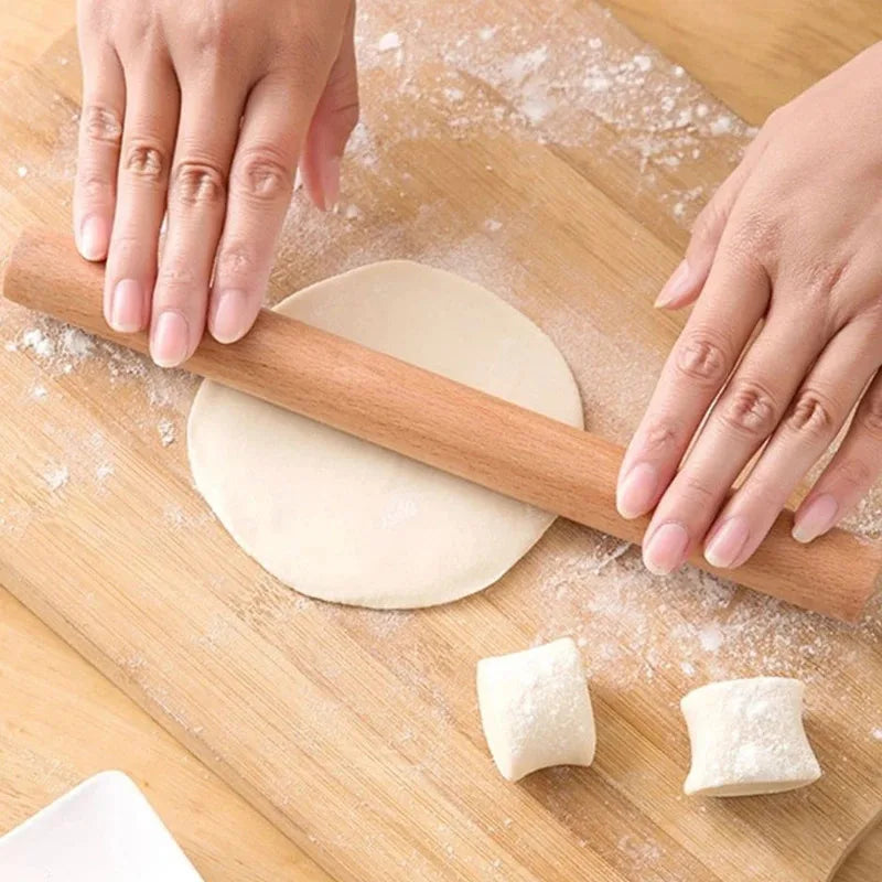 Rouleau en bois en action
