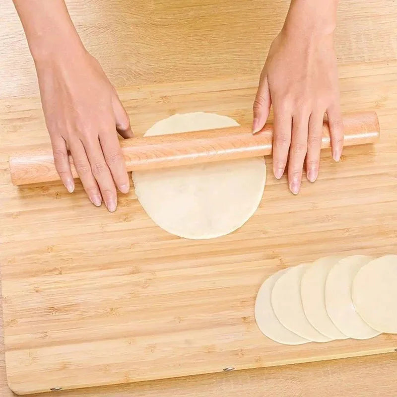 Rouleau en bois en action