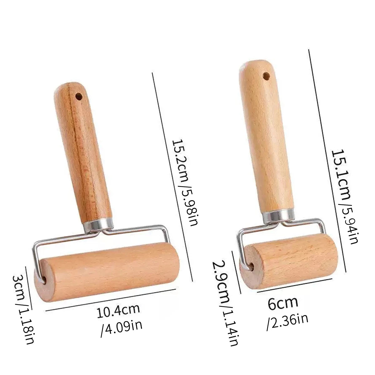 Rouleaux en bois avec dimensions