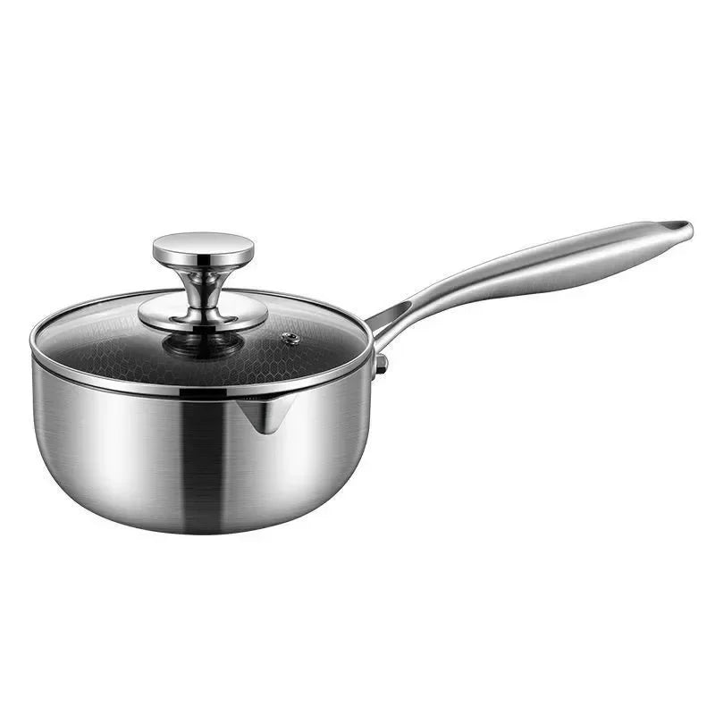 Stainless Steel Saucepan with Honeycomb Base - 4 Sizes