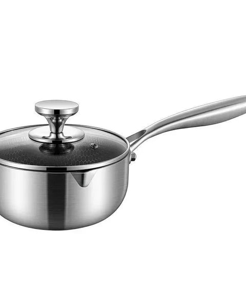 Stainless Steel Saucepan with Honeycomb Base - 4 Sizes