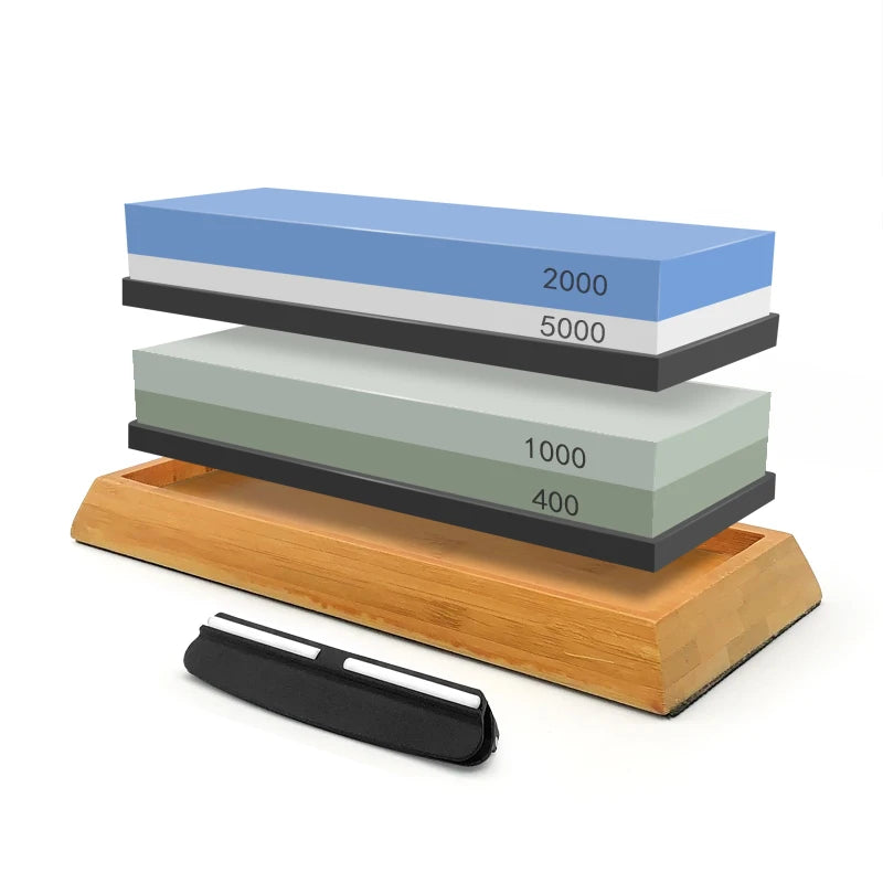 Pierre à Aiguiser 2-en-1 / 3-en-1 / 4-en-1 – Affûtage Professionnel