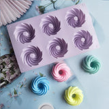 Moule en Silicone mauve en forme de spirale