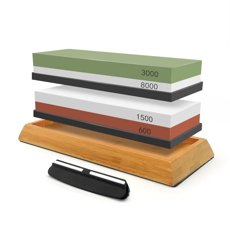 Pierre à Aiguiser 2-en-1 / 3-en-1 / 4-en-1 – Affûtage Professionnel