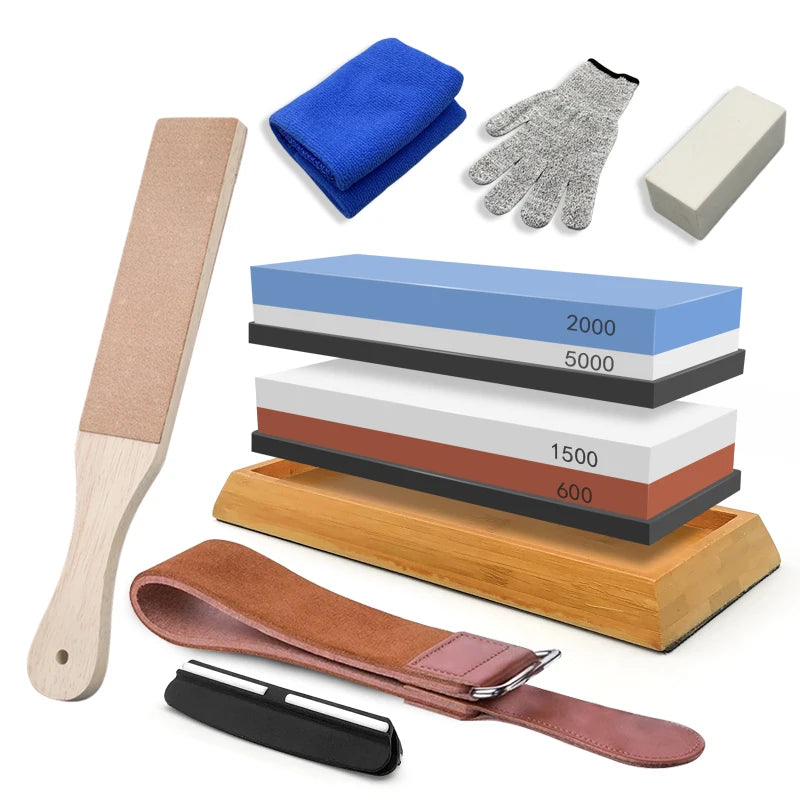 Pierre à Aiguiser 2-en-1 / 3-en-1 / 4-en-1 – Affûtage Professionnel