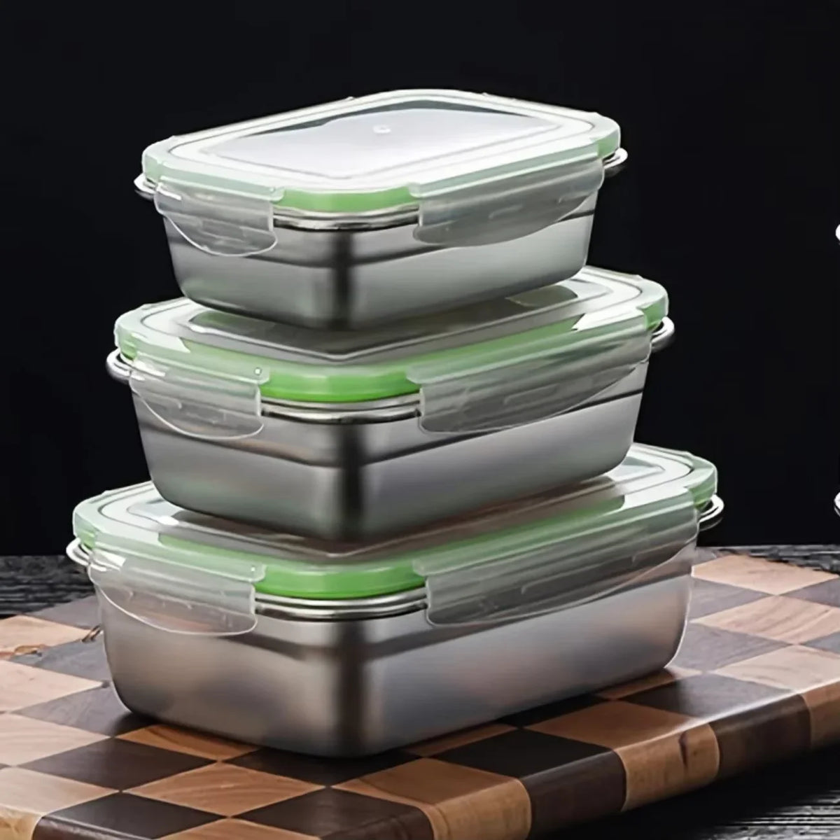 304 Stainless Steel Storage Containers with Airtight Lid