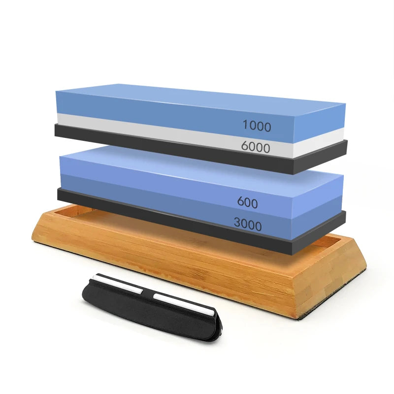 Pierre à Aiguiser 2-en-1 / 3-en-1 / 4-en-1 – Affûtage Professionnel