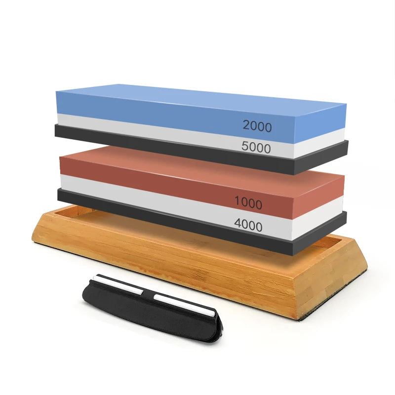 Pierre à Aiguiser 2-en-1 / 3-en-1 / 4-en-1 – Affûtage Professionnel