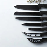 Set Couteaux noirs sur fond blanc