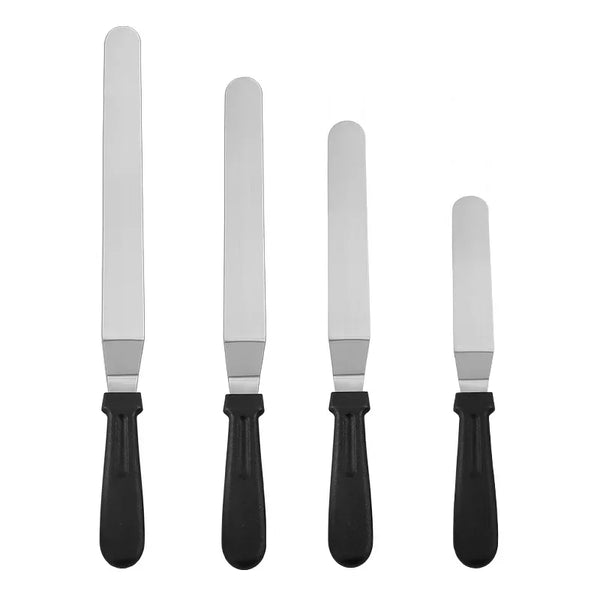 Spatules Pâtissières en Acier Inoxydable sûr fond blanc