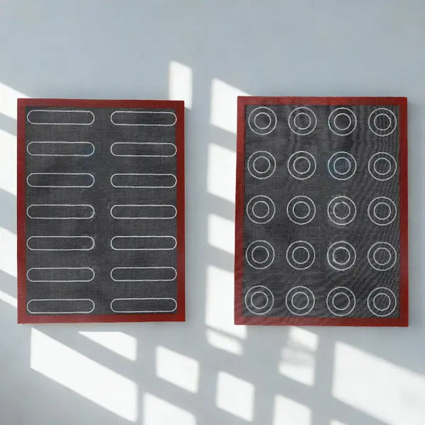 Deux faces d'un tapis de cuisson