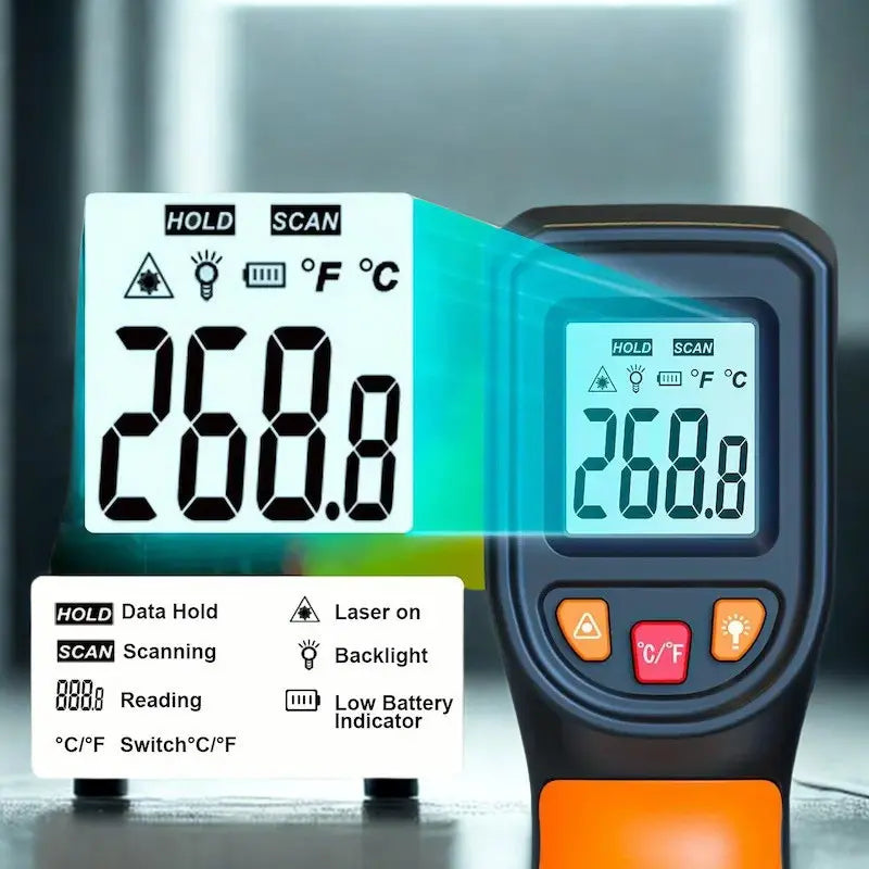 Thermomètre laser détails techniques 