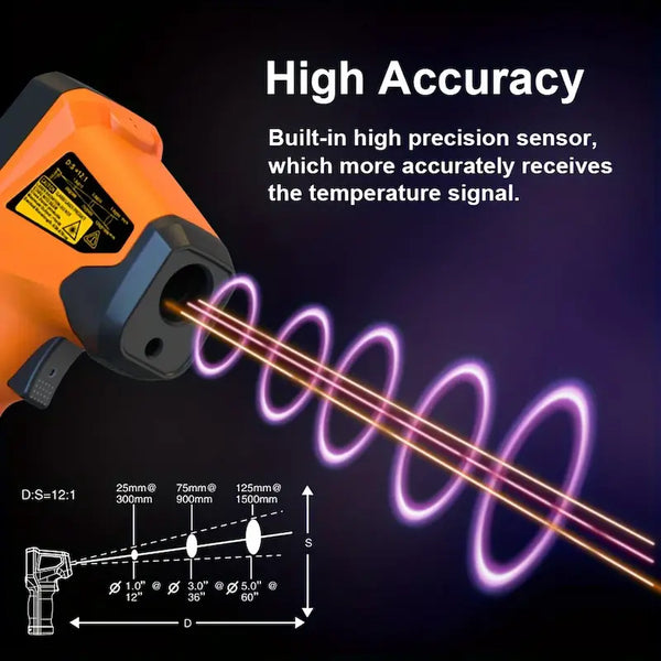 Thermomètre laser détails techniques 
