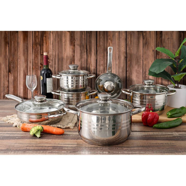 12-Piece All Stainless Steel Cookware Set 1/18" – Premium Series