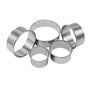 Set of 5 stainless steel cookie cutters - Round shape