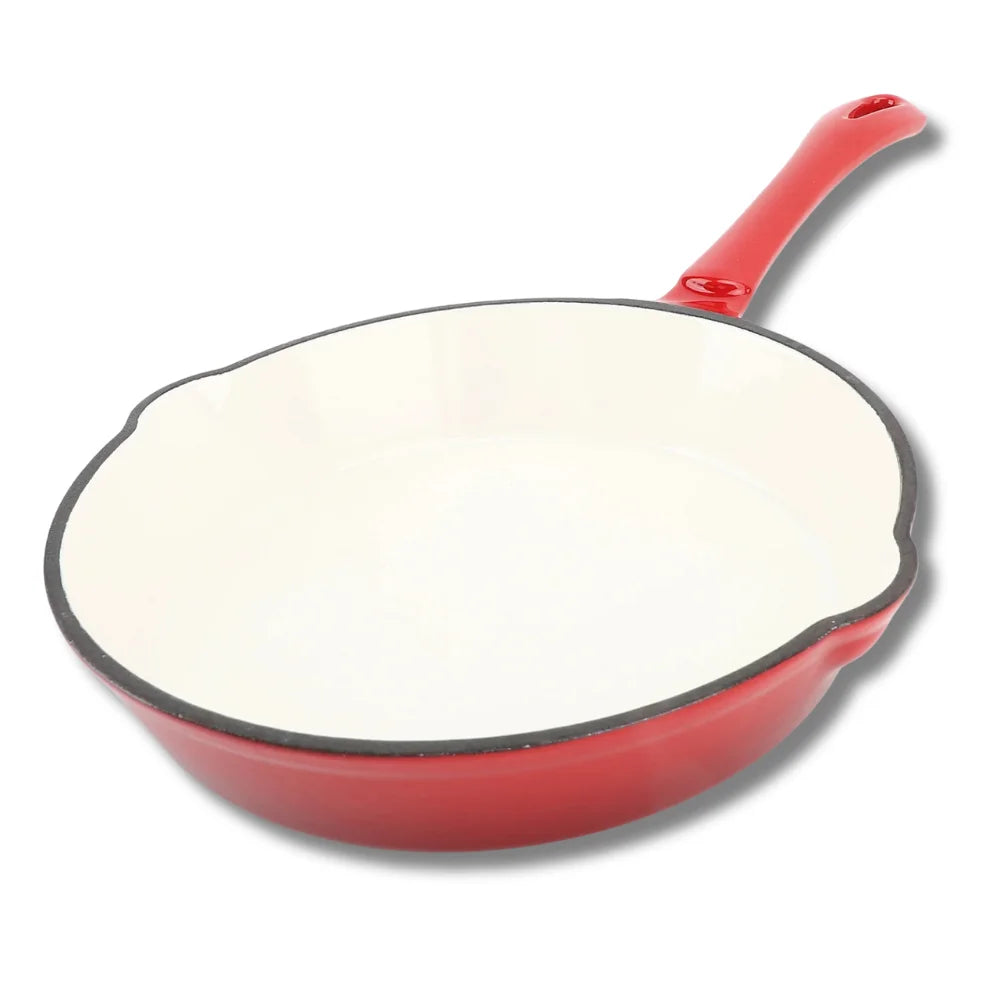 Poêle en Fonte Émaillée Premium – Performance Professionnelle et Cuisine Saine